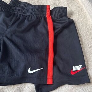 2 pairs Nike Kids Black Shorts with Red Accents